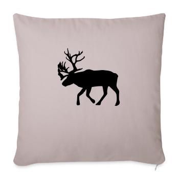 caribou - reindeer - christmas - xmas - Sofa pillowcase 17,3'' x 17,3'' (45 x 45 cm) - light taupe - Front