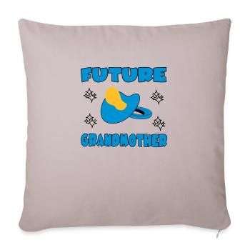 Future grandmother - Sofa pillowcase 17,3'' x 17,3'' (45 x 45 cm) - light taupe - Front