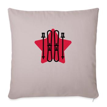 Skiing Skier Ski Skifahren Skifahrer - Sofa pillowcase 17,3'' x 17,3'' (45 x 45 cm) - light taupe - Front