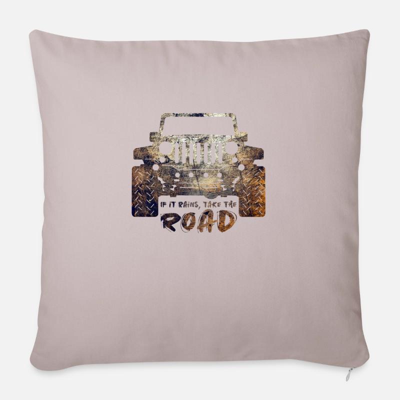 Jeep - Sofakissenbezug 45 x 45 cm - helles Taupe