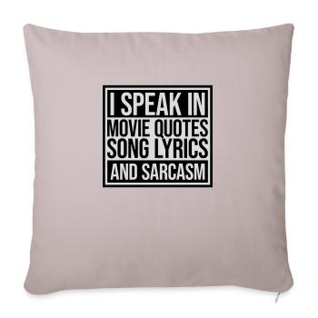 parler des paroles et du sarcasme - Housse de coussin décorative 45 x 45 cm - taupe clair - Devant