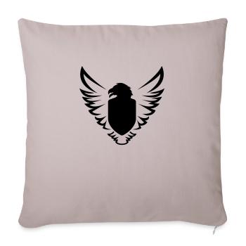 eagle-bird-ecuson-bouclier-shild-wing-01 - Housse de coussin décorative 45 x 45 cm - taupe clair - Devant