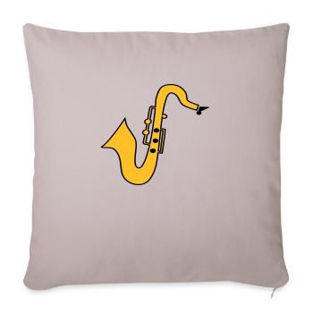 Saxofon - Sofakissenbezug 45 x 45 cm - helles Taupe - Vorne