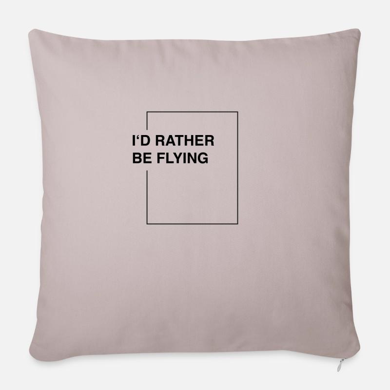 I'd rather be flying - Sofakissenbezug 45 x 45 cm - helles Taupe