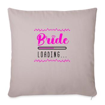 Chargement de la mariée - Housse de coussin décorative 45 x 45 cm - taupe clair - Devant