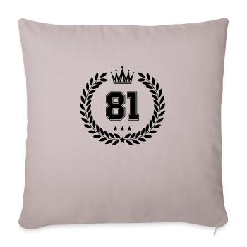 wappen 81 - Sofakissenbezug 45 x 45 cm - helles Taupe - Vorne