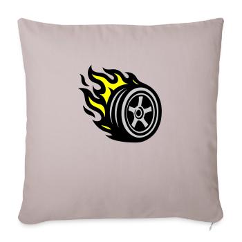Tire Flame - Sofa pillowcase 17,3'' x 17,3'' (45 x 45 cm) - light taupe - Front