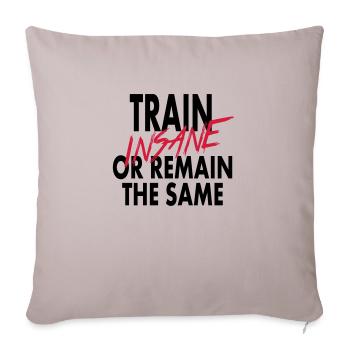 Train Insane Or Remain The Same - Sofa pillowcase 17,3'' x 17,3'' (45 x 45 cm) - light taupe - Front