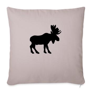 moose animal - Housse de coussin décorative 45 x 45 cm - taupe clair - Devant