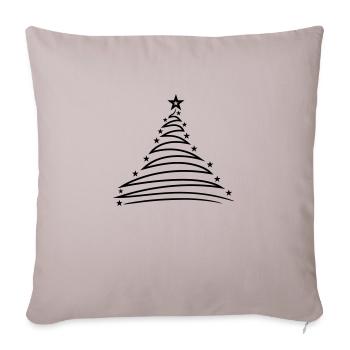 christmas tree fir tree fir star merry chris - Sofa pillowcase 17,3'' x 17,3'' (45 x 45 cm) - light taupe - Front