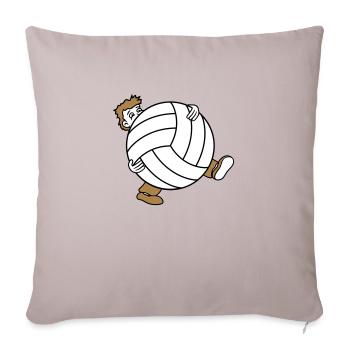 huge volleyball sport club ball ball wear s - Sofa pillowcase 17,3'' x 17,3'' (45 x 45 cm) - light taupe - Front
