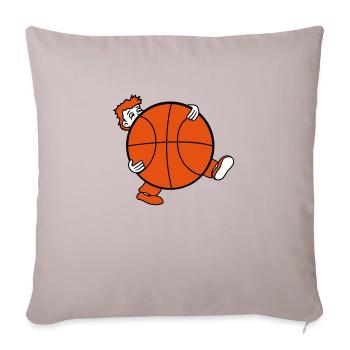 basket-ball sport club géant panier lancer balle b - Housse de coussin décorative 45 x 45 cm - taupe clair - Devant