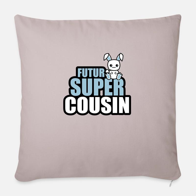 futur super cousin - Housse de coussin décorative 45 x 45 cm - taupe clair
