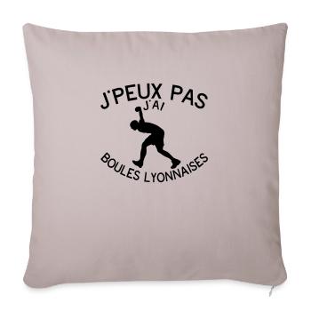 boules lyonnaises je peux pas citation - Housse de coussin décorative 45 x 45 cm - taupe clair - Devant