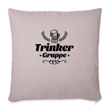 trinker gruppe bier - Sofakissenbezug 45 x 45 cm - helles Taupe - Vorne