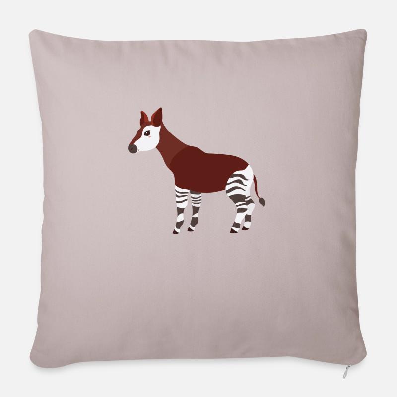 Okapi - Sofakissenbezug 45 x 45 cm - helles Taupe