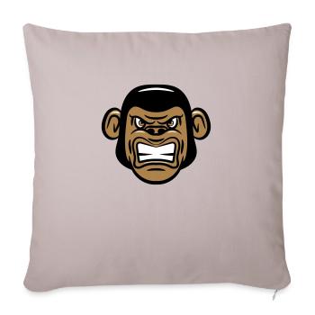 monkey angry evil - Sofa pillowcase 17,3'' x 17,3'' (45 x 45 cm) - light taupe - Front