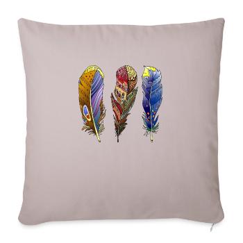 Re - Housse de coussin décorative 45 x 45 cm - taupe clair - Devant