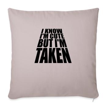 citation mignonne mais prise - Housse de coussin décorative 45 x 45 cm - taupe clair - Devant
