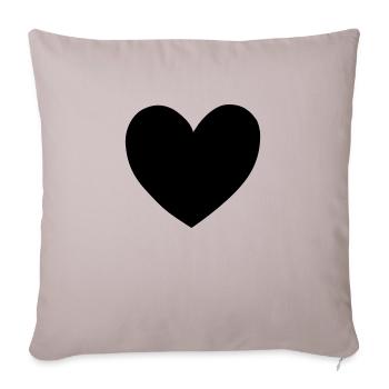 Herz Symbol Liebe süß Herzen rosa Zeichnung Vektor - Sofakissenbezug 45 x 45 cm - helles Taupe - Vorne