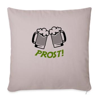 bier prost - Sofakissenbezug 45 x 45 cm - helles Taupe - Vorne