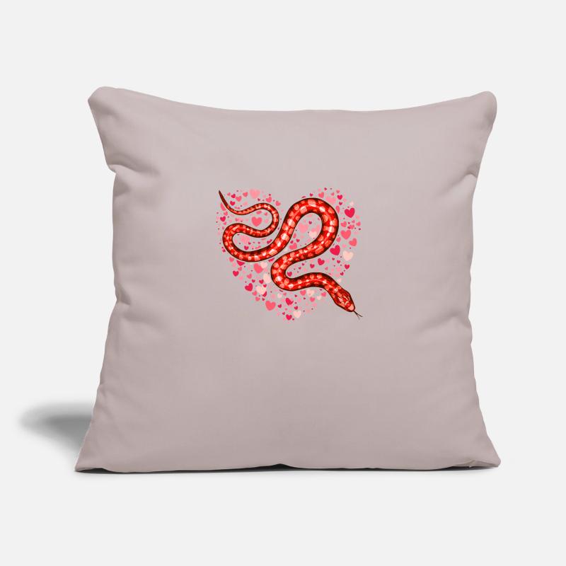 Valentine's Day Snake I Steal Hearts Python Lover Sofa pillowcase 17,3'' x 17,3'' (45 x 45 cm)