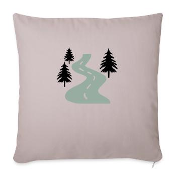 Road Trees Away - Sofa pillowcase 17,3'' x 17,3'' (45 x 45 cm) - light taupe - Front