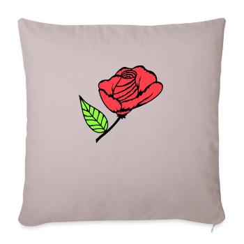 Pretty Beautiful Rose Blossom Leaf Roses Romantic - Sofa pillowcase 17,3'' x 17,3'' (45 x 45 cm) - light taupe - Front