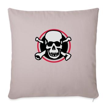 skull_circle_072011_a_3c - Sofa pillowcase 17,3'' x 17,3'' (45 x 45 cm) - light taupe - Front