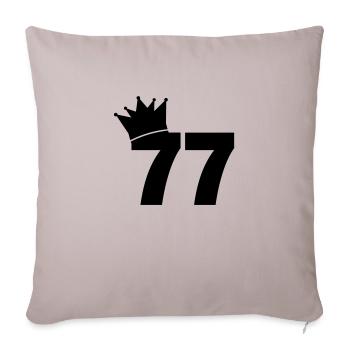 77_krone_f1 - Sofakissenbezug 45 x 45 cm - helles Taupe - Vorne