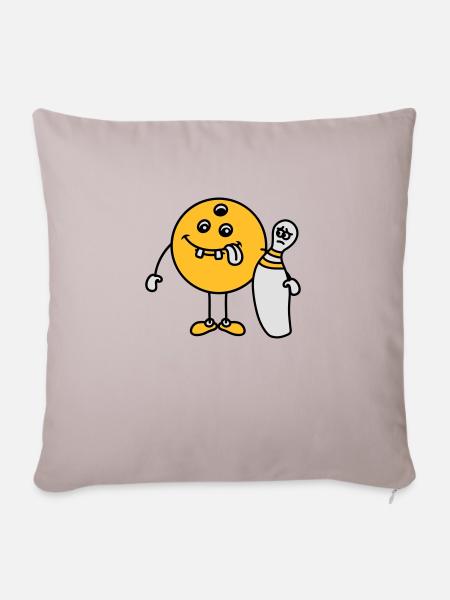 Funny Bowling Friends - Sofakissenbezug 45 x 45 cm - helles Taupe