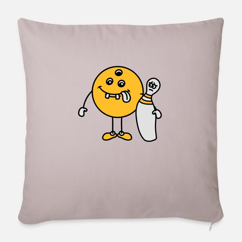 Funny Bowling Friends - Sofakissenbezug 45 x 45 cm - helles Taupe