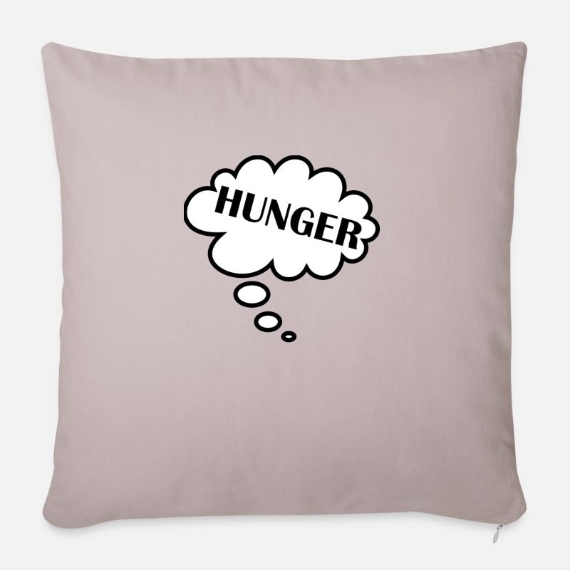 HUNGER!! - Sofakissenbezug 45 x 45 cm - helles Taupe