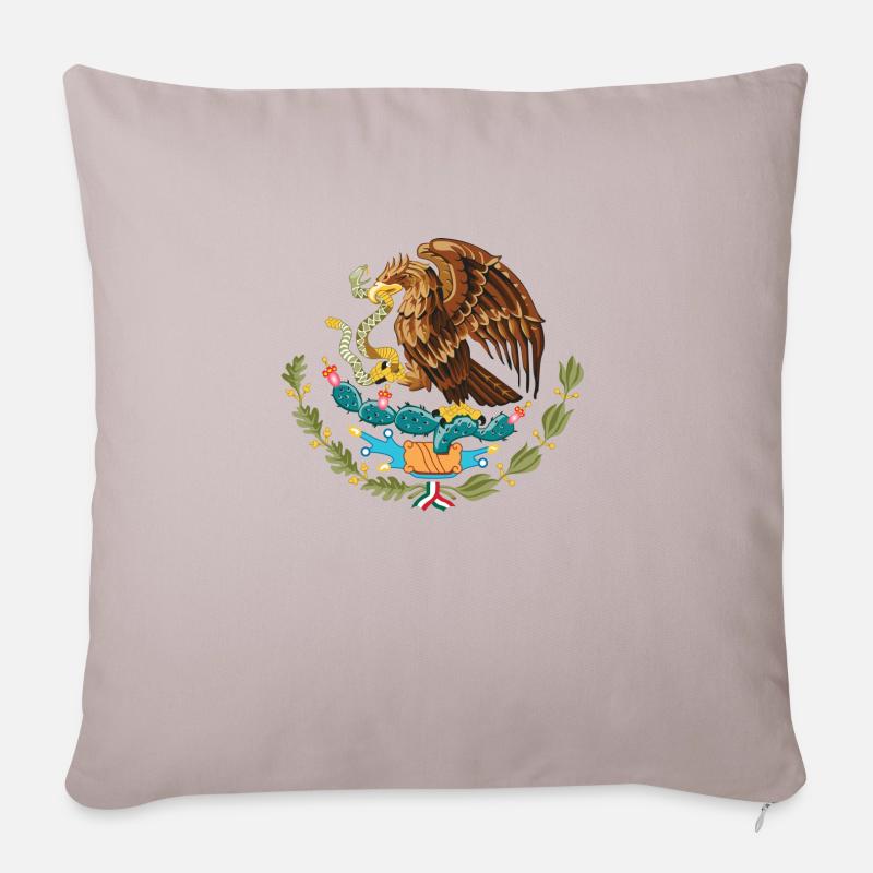 mexico_coat_of_arms - Sofakissenbezug 45 x 45 cm - helles Taupe