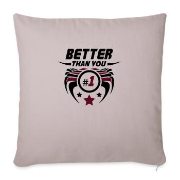 better_than_you_02 - Sofa pillowcase 17,3'' x 17,3'' (45 x 45 cm) - light taupe - Front