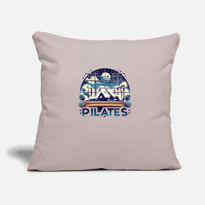 "Pilates" - Conception de studio dynamique Housse de coussin décorative 45 x 45 cm