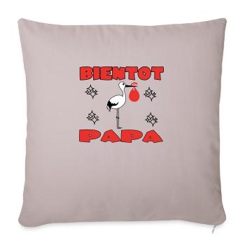 SOON TO BE A DAD - Sofa pillowcase 17,3'' x 17,3'' (45 x 45 cm) - light taupe - Front