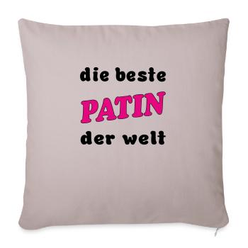 Die beste PATIN MARRAINE der welt - Housse de coussin décorative 45 x 45 cm - taupe clair - Devant