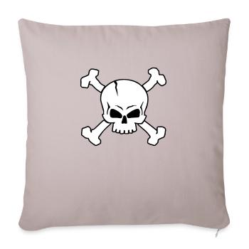 CRÂNE CROISÉ - 2C (W) - Housse de coussin décorative 45 x 45 cm - taupe clair - Devant