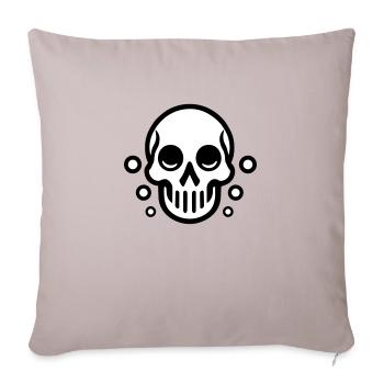 Crâne à bulles - Conception de bande dessinée - Housse de coussin décorative 45 x 45 cm - taupe clair - Devant