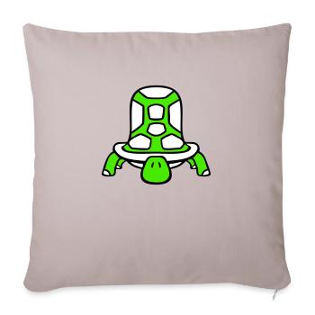 tortue mignonne mignonne grande carapace de tortue - Housse de coussin décorative 45 x 45 cm - taupe clair - Devant