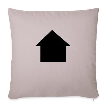 Haus - Pfeil - Sofakissenbezug 45 x 45 cm - helles Taupe - Vorne