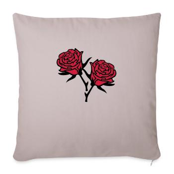 roses4 - Sofakissenbezug 45 x 45 cm - helles Taupe - Vorne
