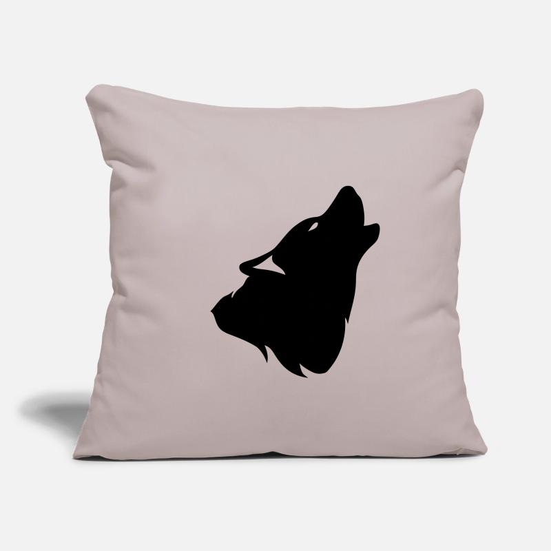 silhouette wolf howling shadow Sofa pillowcase 17,3'' x 17,3'' (45 x 45 cm)