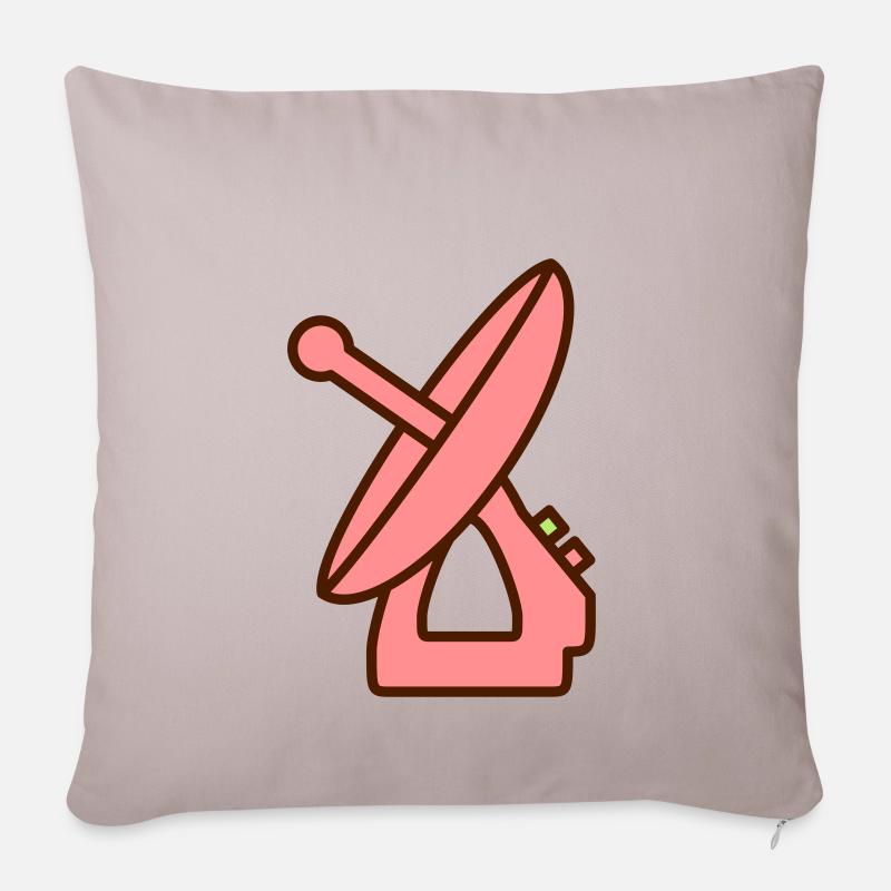 Radar Machine Device Gift Idea Recording - Sofa pillowcase 17,3'' x 17,3'' (45 x 45 cm) - light taupe