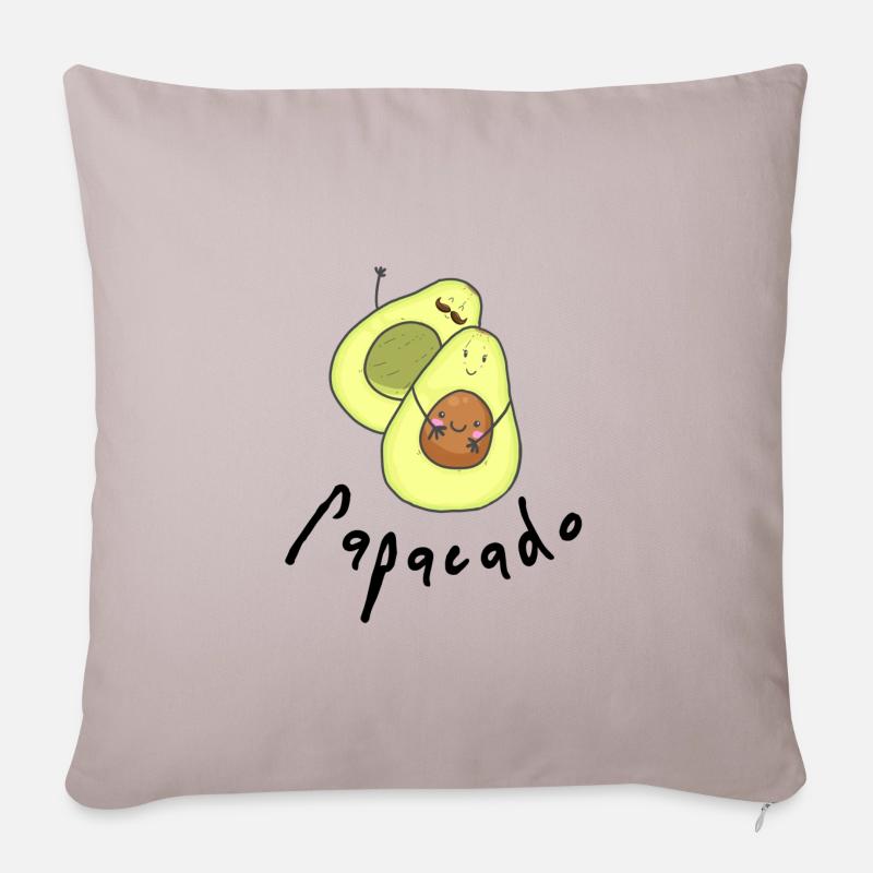 Mamacado, Papacado Geschenkidee Vater - Sofakissenbezug 45 x 45 cm - helles Taupe