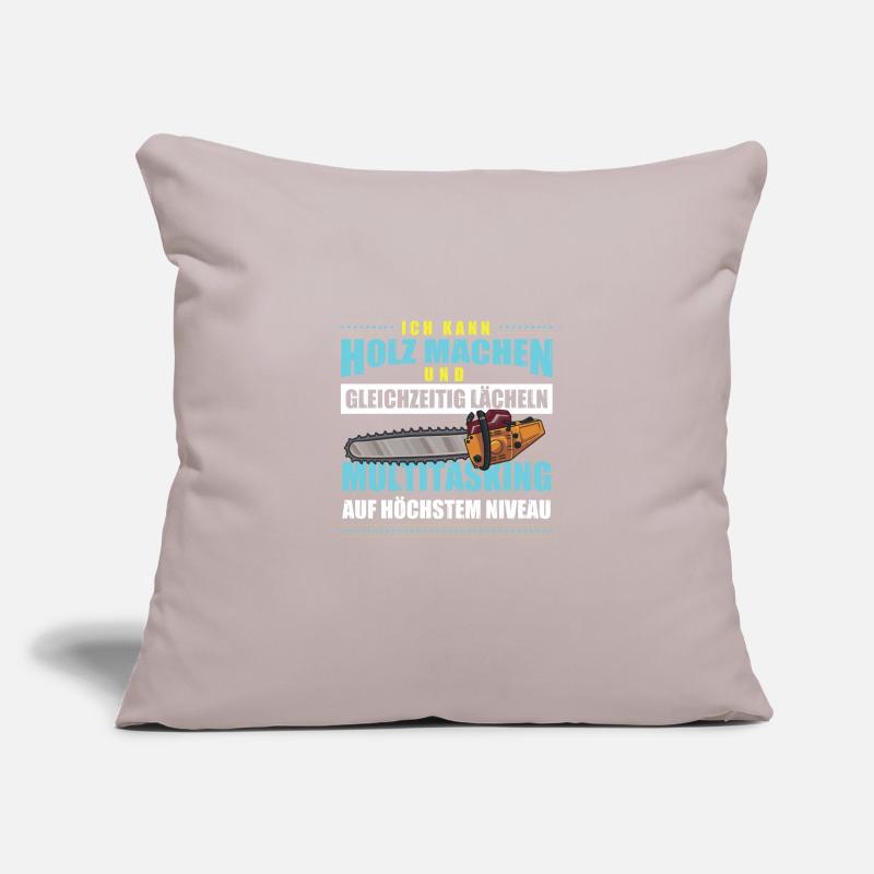 Bois Multitâche Forester Tronçonneuse Tronçonneuse Housse de coussin décorative 45 x 45 cm