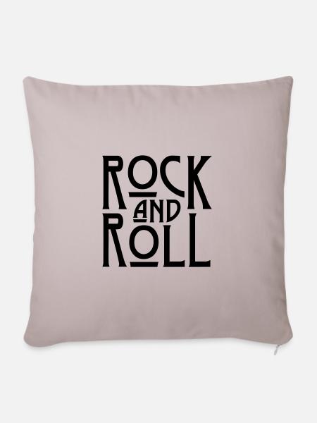Rock and Roll / Farbwechsel - Sofakissenbezug 45 x 45 cm - helles Taupe