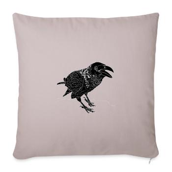 Crow linear - Sofa pillowcase 17,3'' x 17,3'' (45 x 45 cm) - light taupe - Front