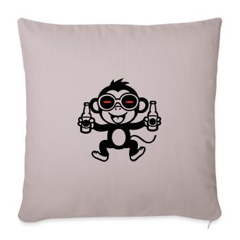 Party Monkey - Sofa pillowcase 17,3'' x 17,3'' (45 x 45 cm) - light taupe - Front